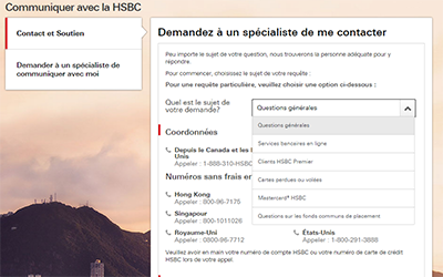 Supplementary image for Step 2 on finding the contact number you need to contact HSBC as mentioned above.